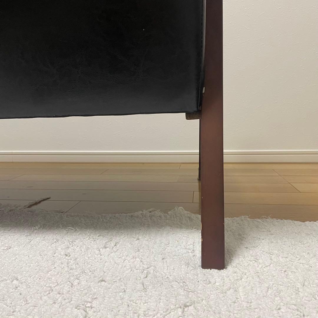 送料無料【合成皮革 2人掛けソファー】肘掛け付き