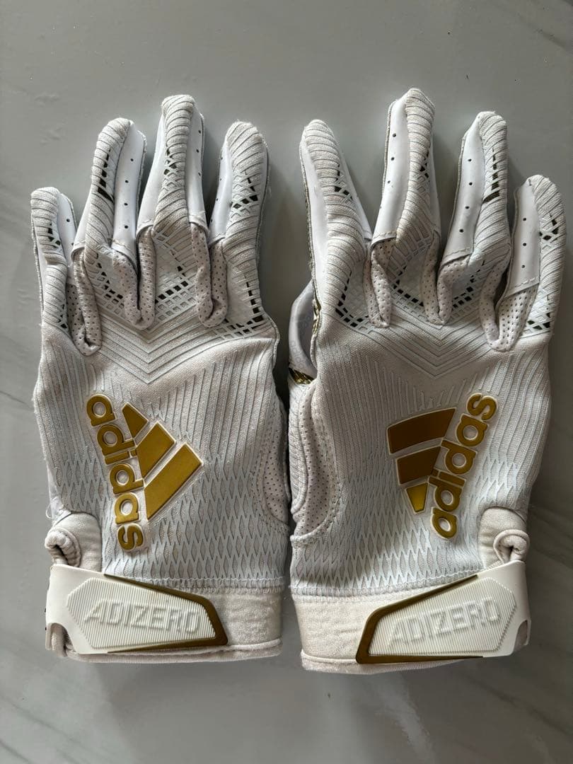 adidas“adizero 5 STAR 8.0“ホワイト/ゴールド Lサイズ