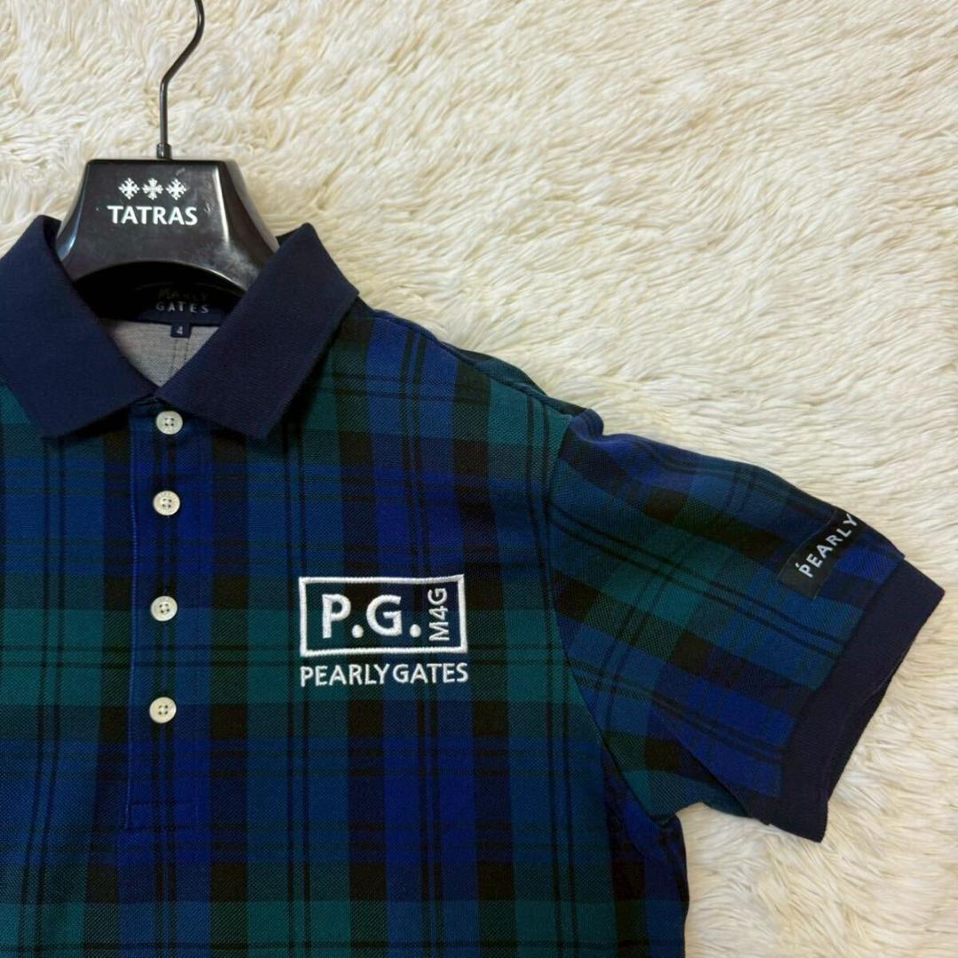 極美品/23年/L相当 パーリーゲイツ ポロシャツ ゴルフウェア QRコード 4