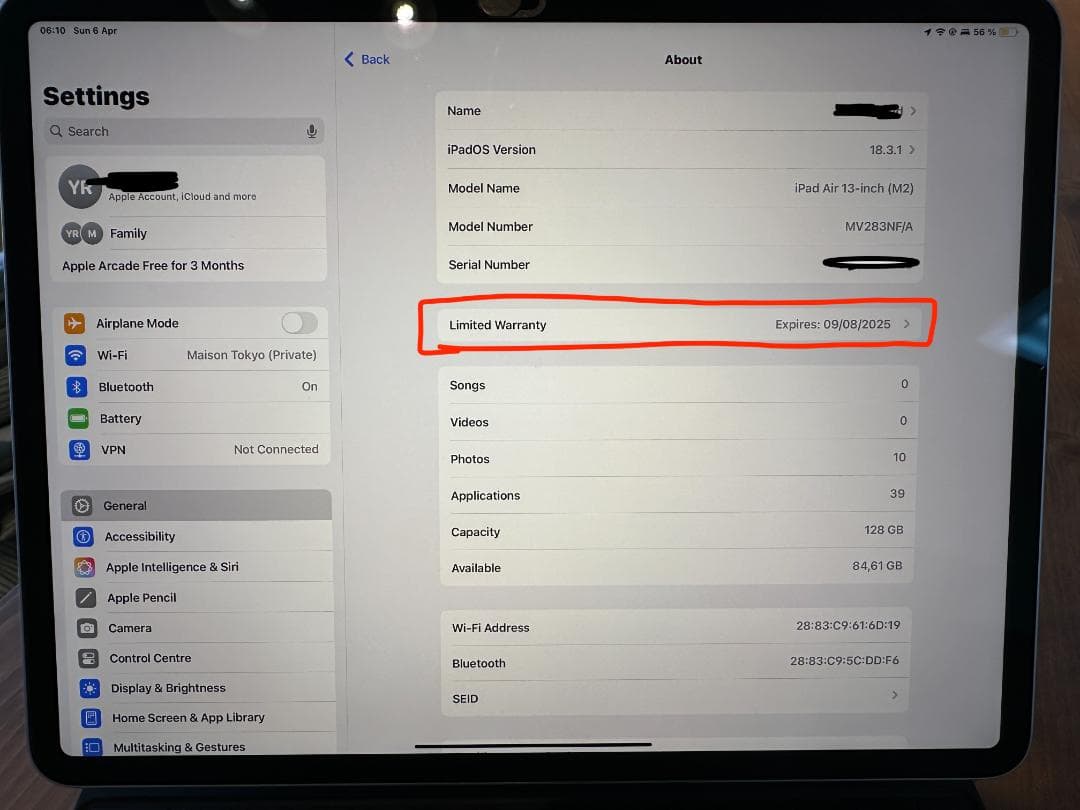 iPad Air 13 M2 128GB 第6世代 ブルー