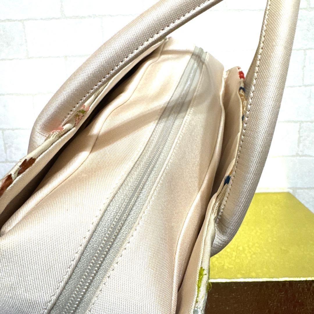 正絹 西陣唐織 大きめ利休バッグ 和装バッグ 金糸 帯地 逸品