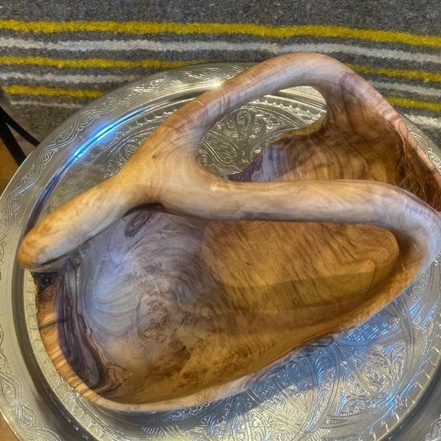 超特大　オリーブの木　バスケット芸術品　永遠の約束　特大 約37cm