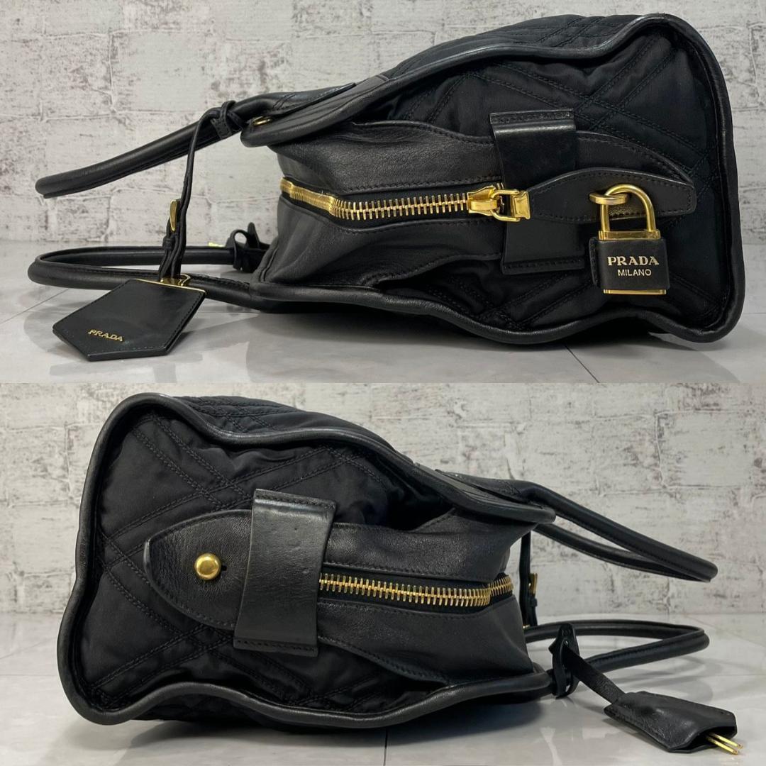 PRADA ショルダーバッグ プラダ 2way キルティング 1BB027 黒