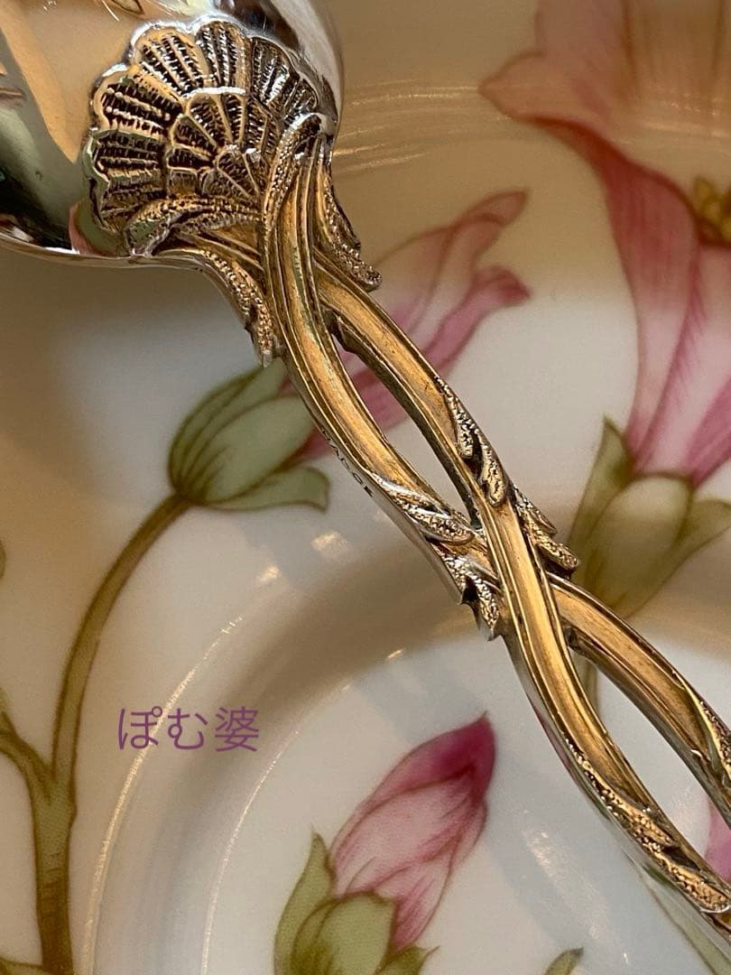 【ピュイフォルカ】純銀スプーン①ロワイヤル１本②ポンパドールアイスクリーム用２本