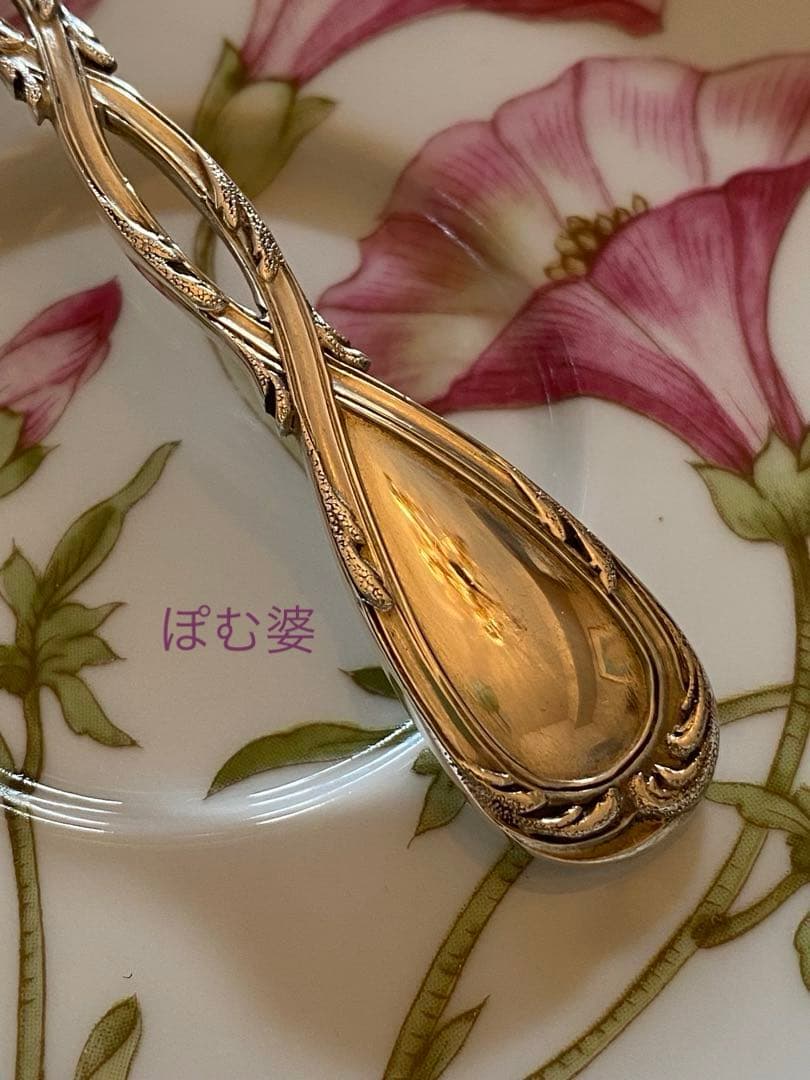 【ピュイフォルカ】純銀スプーン①ロワイヤル１本②ポンパドールアイスクリーム用２本