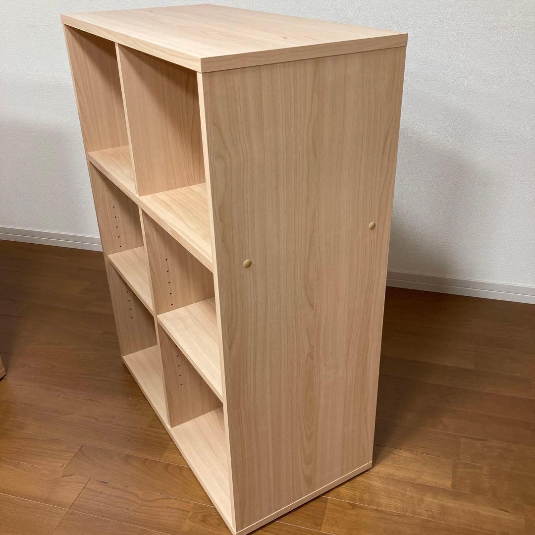 2列3段カラーボックス　シェルフ　木製ラック