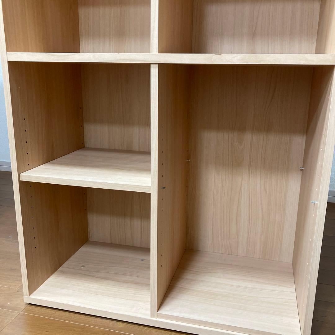 2列3段カラーボックス　シェルフ　木製ラック