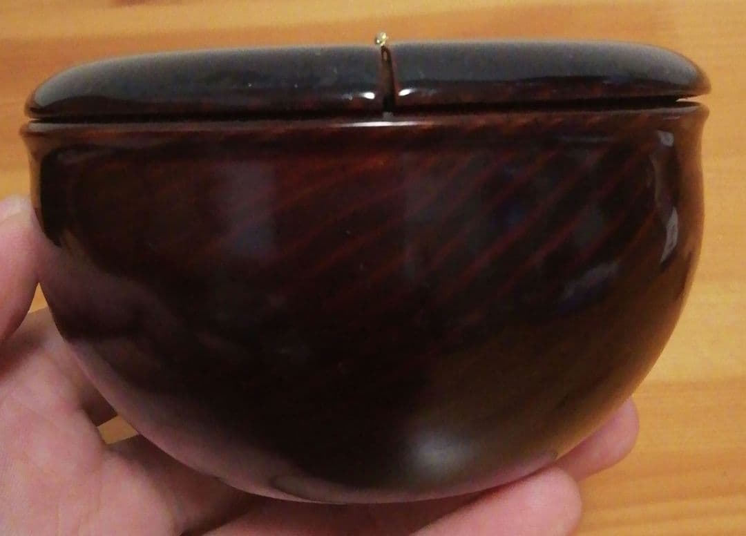 胡寿作　老松　茶入　棗　共箱　仕服付　共箱