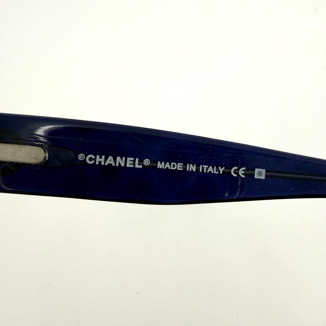 CHANEL サングラス 5111 ココマーク ブラック ブルー カメリア 黒