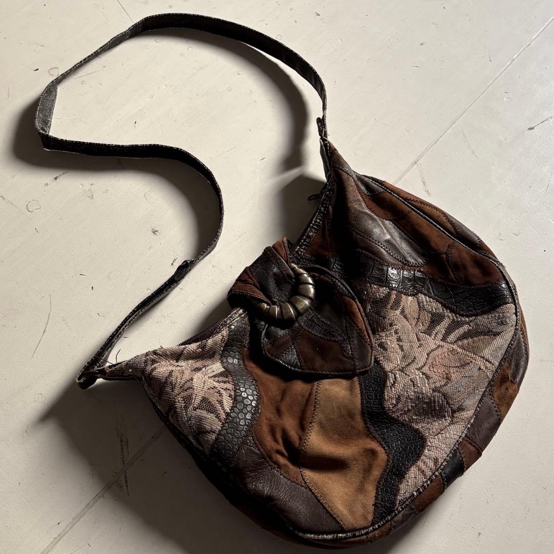 00's vintage 切り替え　ショルダーバッグ　アーカイブ　y2k