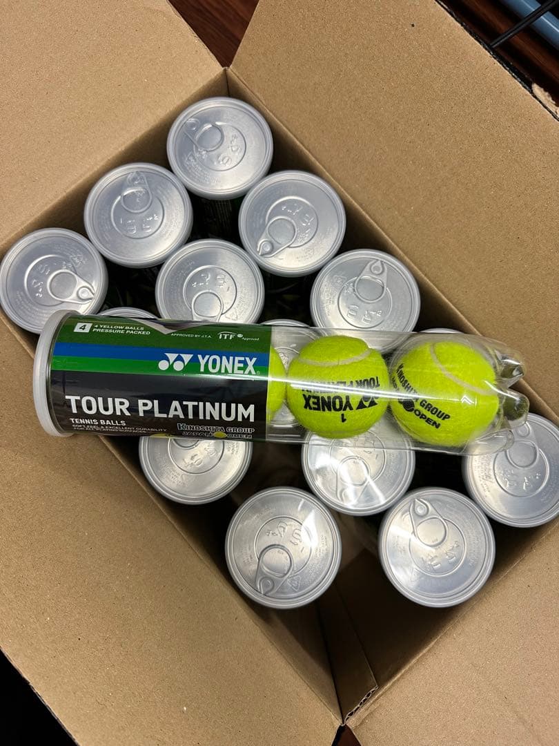 YONEX TOUR PLATINUM テニスボール 特別パッケージ4球15缶