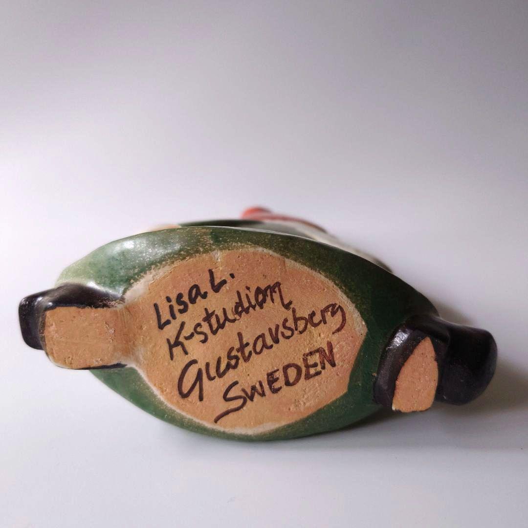 リサラーソン　サンタ　ストレスサンタ　キャンドルホルダー　グリーン