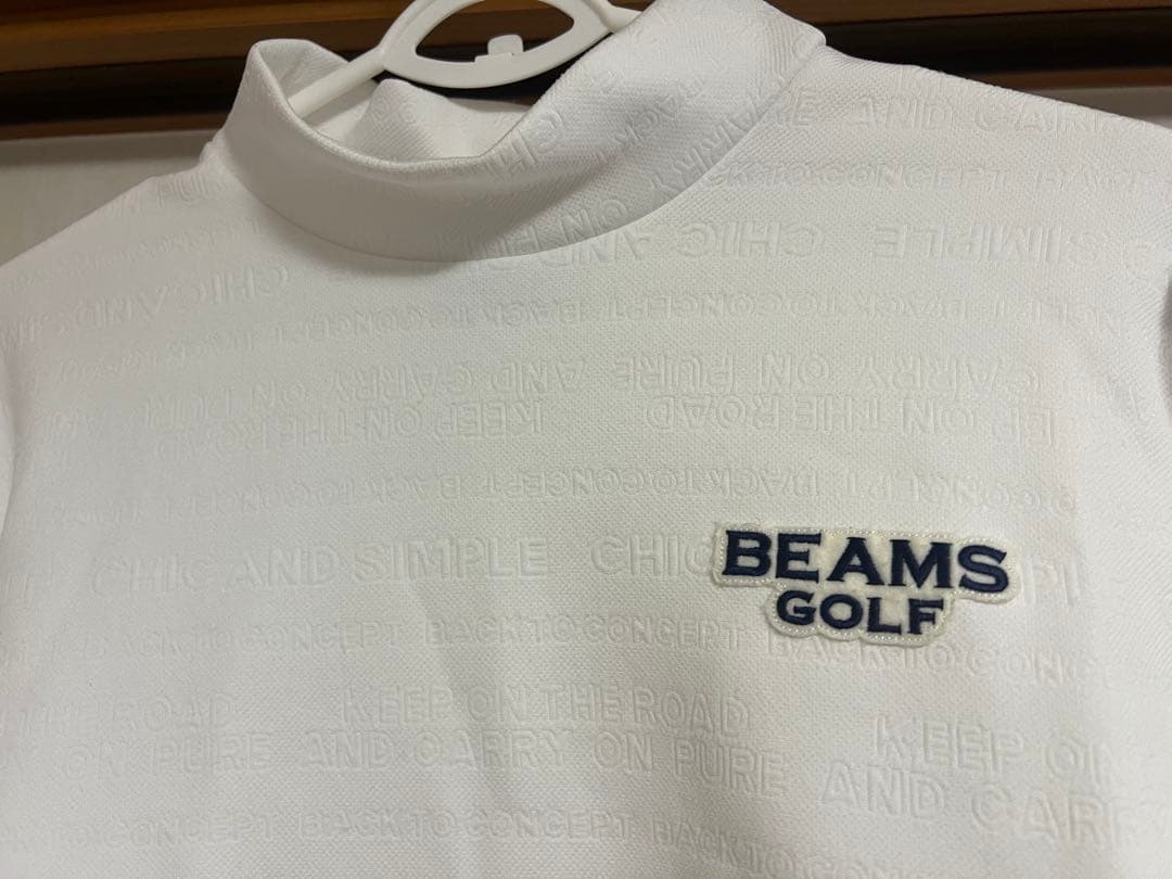 【ネイビー＆ホワイト セット】BEAMS GOLF モックネックシャツ M