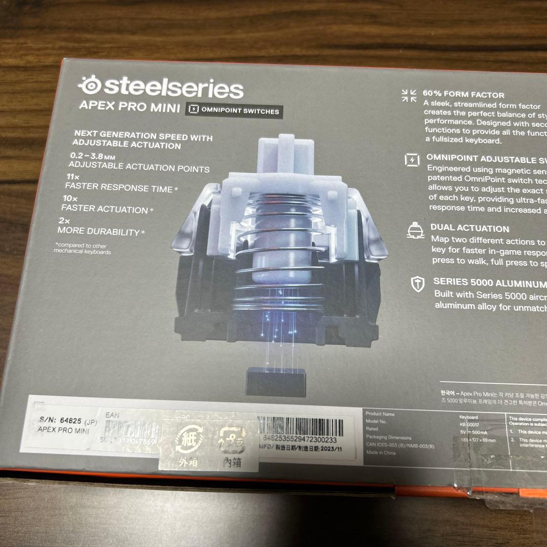 SteelSeries APEX PRO MINI 本体 ラピッドトリガー搭載