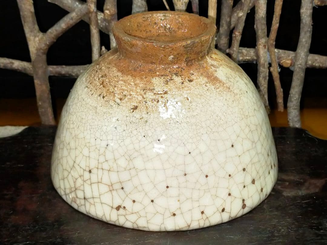 ♥古萩♥　茶碗　無銘　桐箱付き　萩焼　茶道具　骨董　古玩