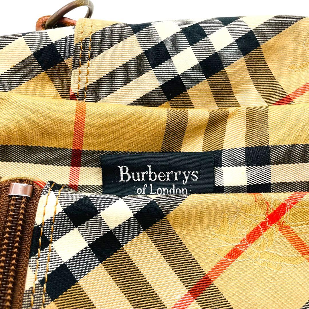 美品 BURBERRY ビジネスバッグ キャンバス ノバチェック シャドーホース