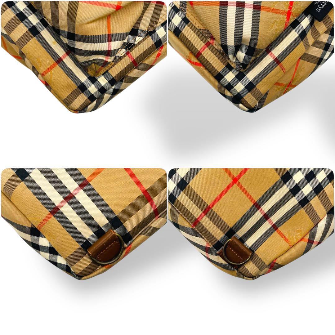 美品 BURBERRY ビジネスバッグ キャンバス ノバチェック シャドーホース