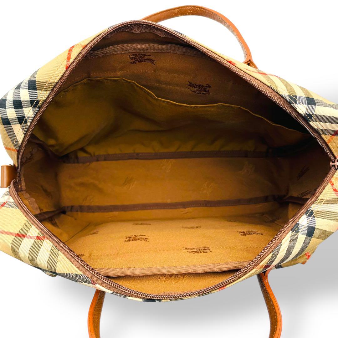 美品 BURBERRY ビジネスバッグ キャンバス ノバチェック シャドーホース