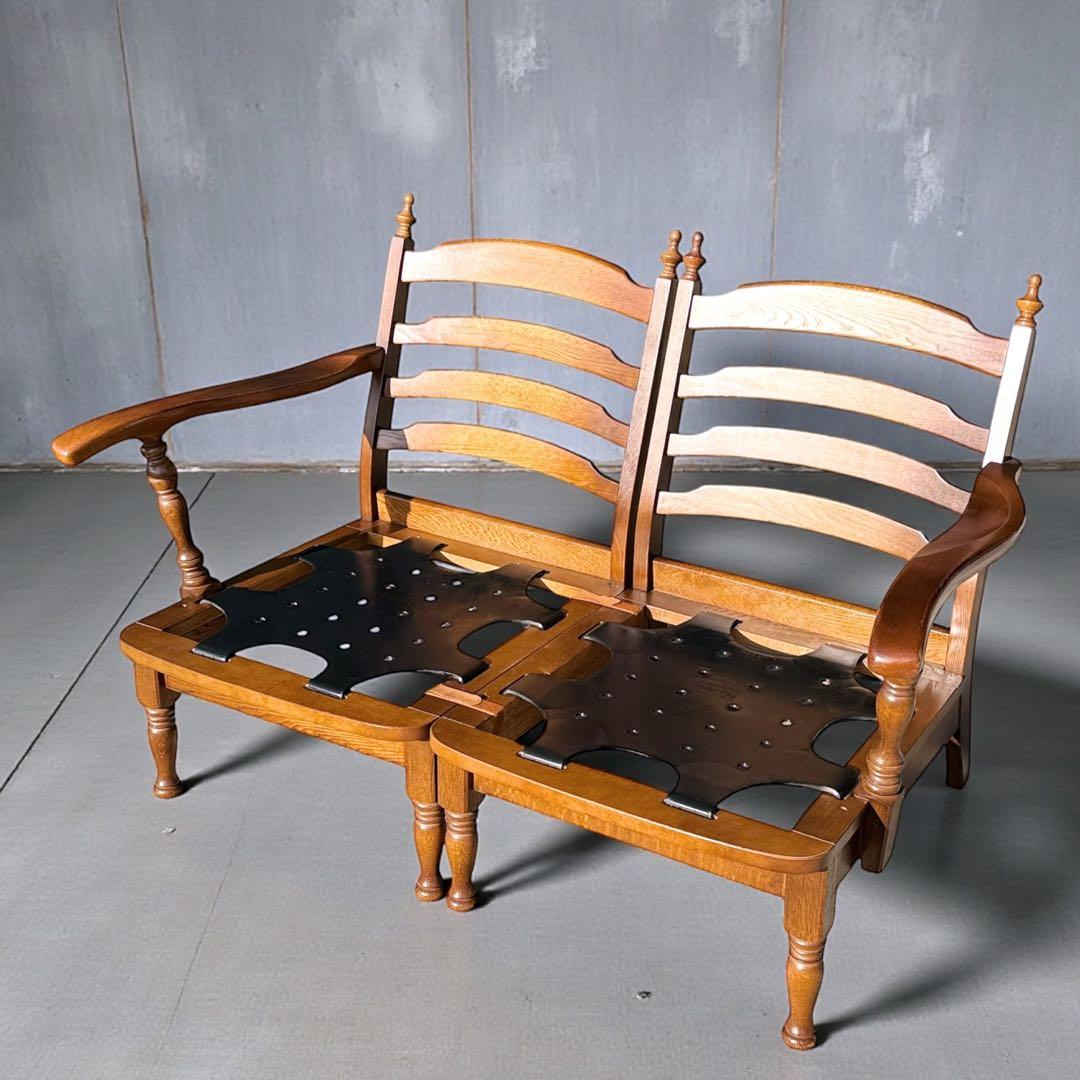 KZ028 飛騨産業　穂高　セパレート　キツツキ　木枠のみ　2Pソファ　2人掛け