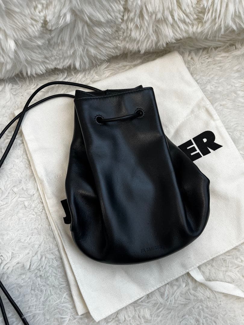 S*e様 正規品JILSANDER ジルサンダー ドローストリング バッグ 黒