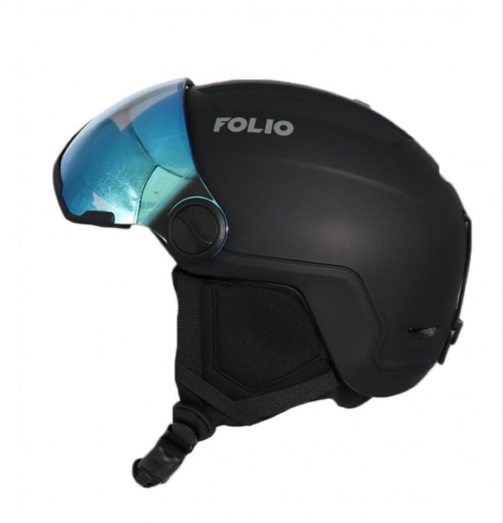 美品◾️FOLIO スキー スノーボード バイザー付ヘルメット 大人用Lサイズ