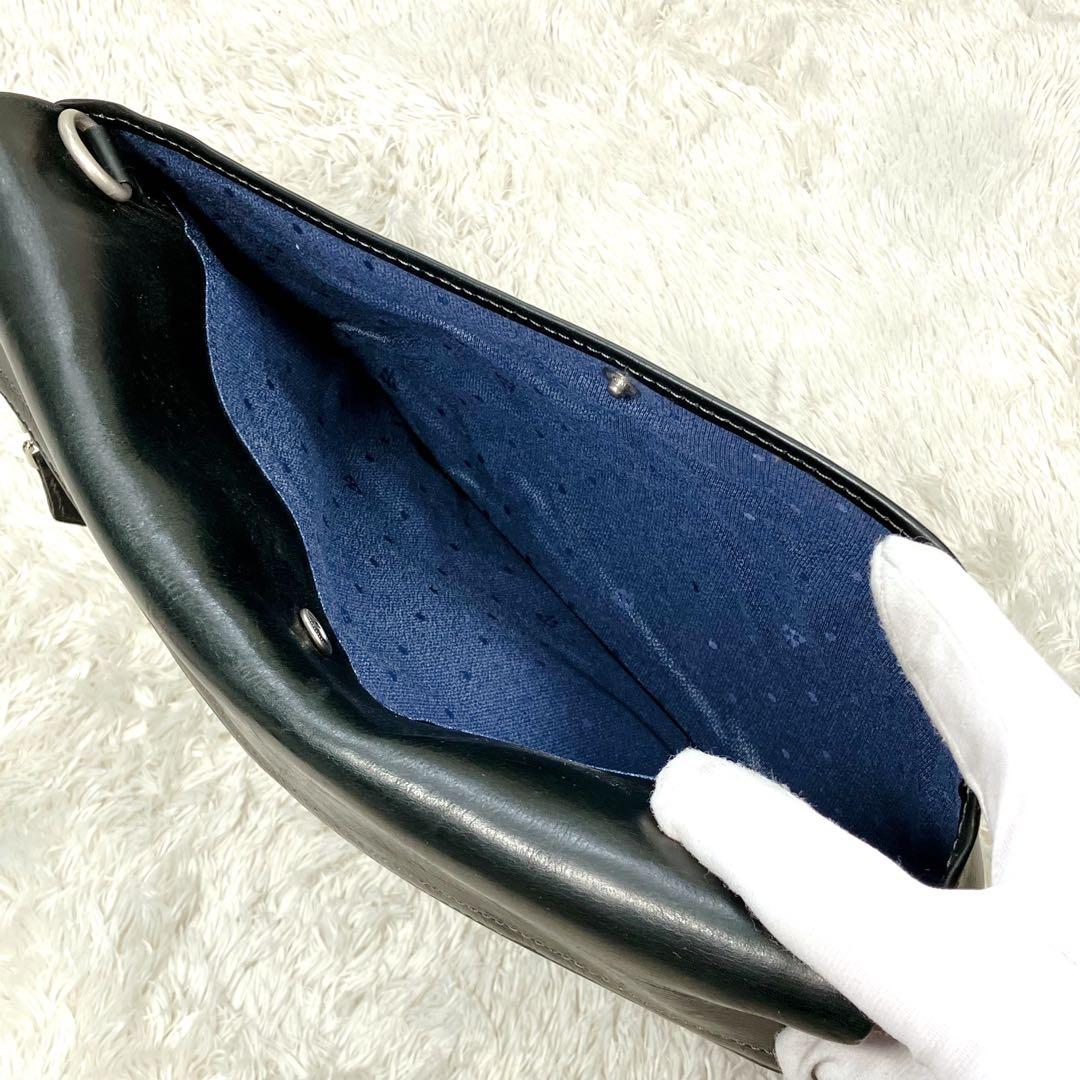 【美品】 ファイブウッズ 2wayクラッチバッグ/ショルダーバッグ プラトウ 黒