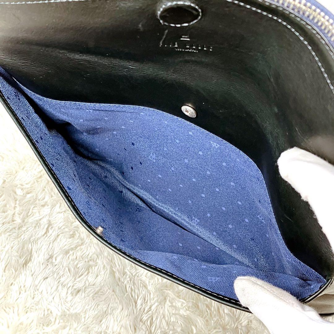 【美品】 ファイブウッズ 2wayクラッチバッグ/ショルダーバッグ プラトウ 黒