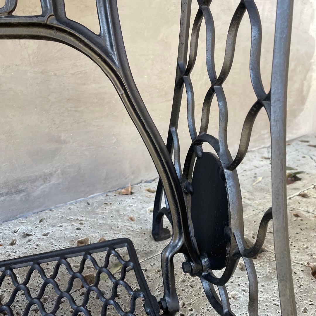 希少　工業用ワイド　アンティークミシン脚テーブル　【SEIKO】 足踏みミシン