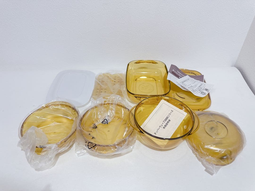 Tupperware タッパーウェーブ2000 2点セット　イエロー　⑤