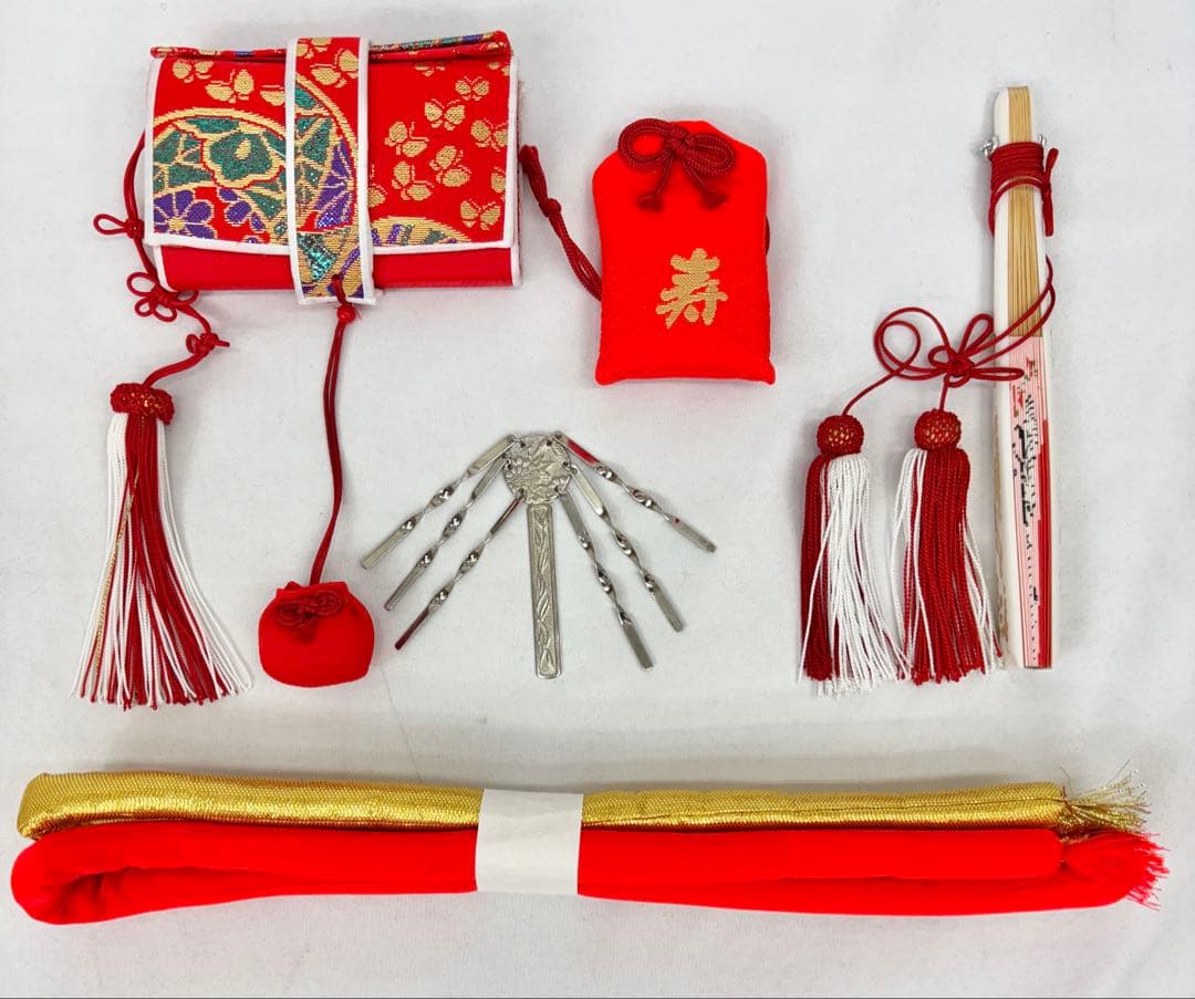 七五三　女の子　はこせこセットS　帯揚げ*しごき付き《子供507》#江戸小もーん