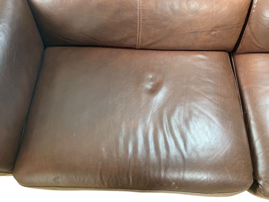 ニトリ Nビリーバ2 電動リクライニングソファ2人掛け本革ブラウン 大阪限定