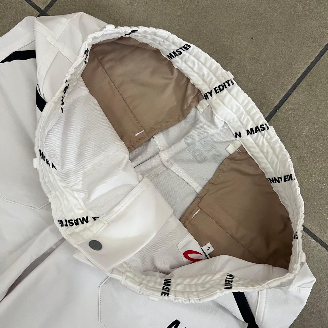 マスターバニー　パーリーゲイツ　ハーフパンツ　ロゴ　白　メンズ　L 5 ズボン