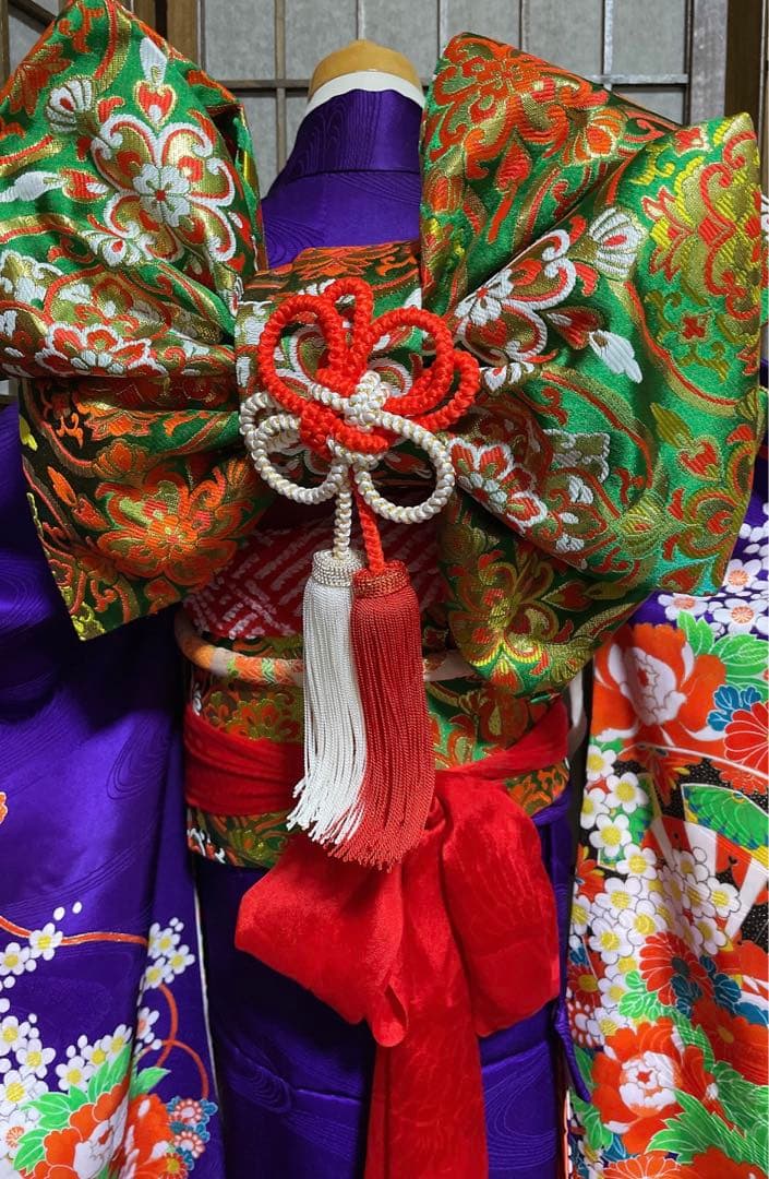 七五三、日本舞踊、7歳紫お着物