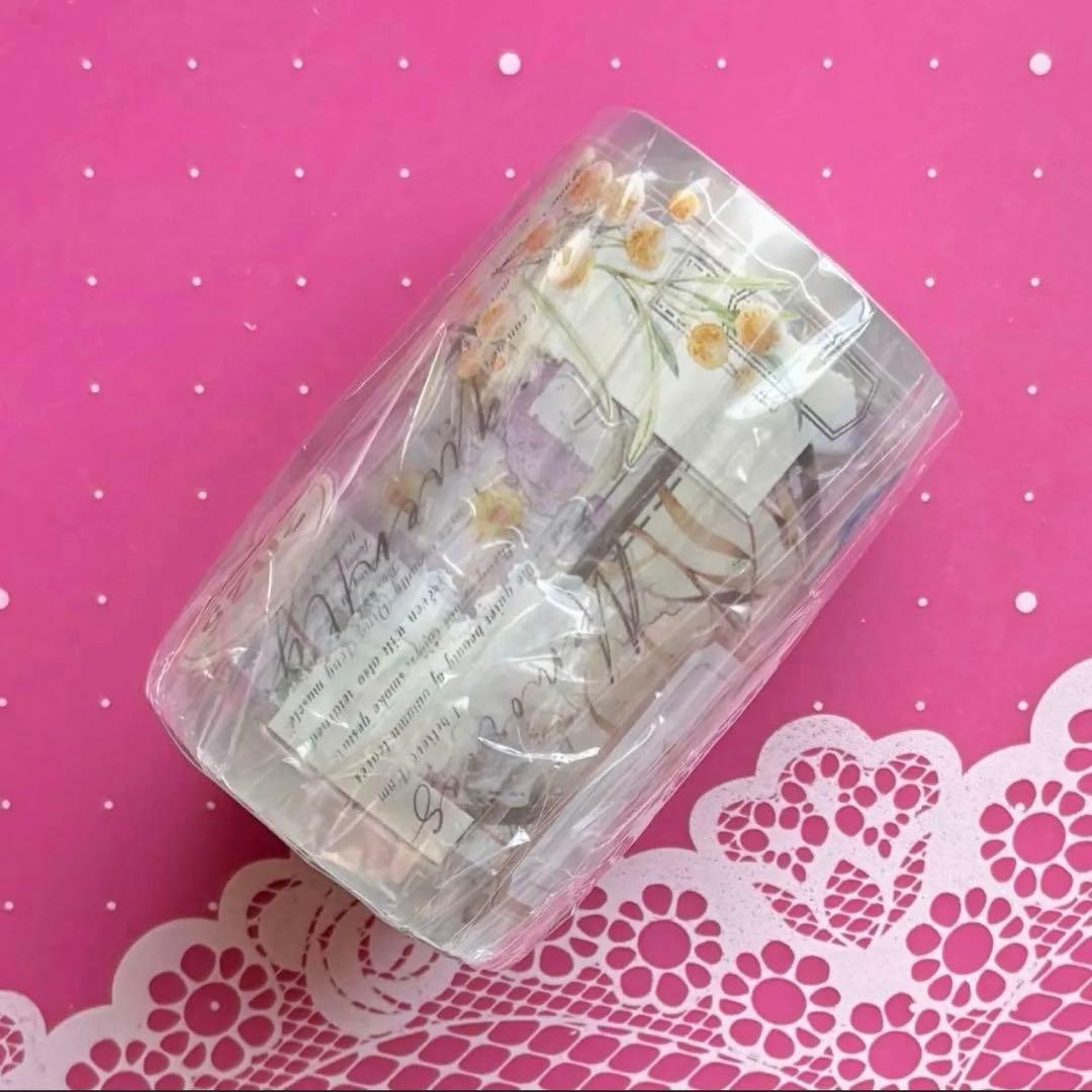 雾面PET 6.5cm×5m 旧梦札记 ダイカット 海外マスキングテープ　英字