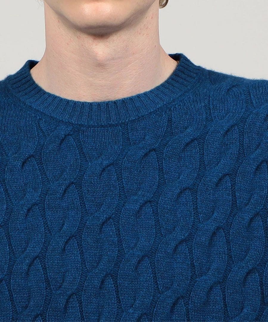 【新品タグ付】 ウール ケーブル ニット ホワイト L TOMORROWLAND