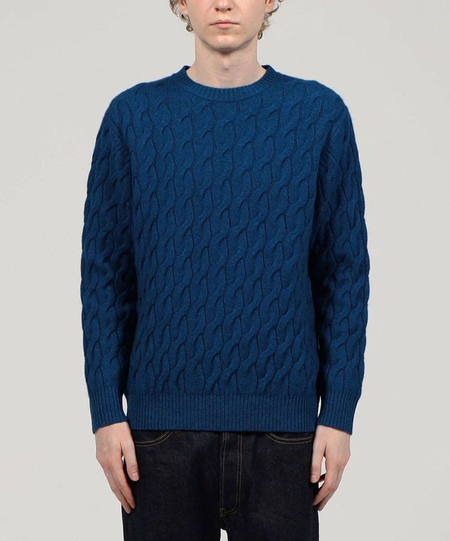 【新品タグ付】 ウール ケーブル ニット ホワイト L TOMORROWLAND