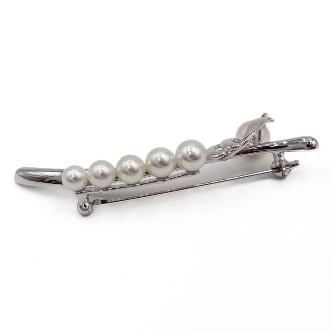 【未使用】MIKIMOTO ミキモト ブローチ パール S刻印 6P シルバー