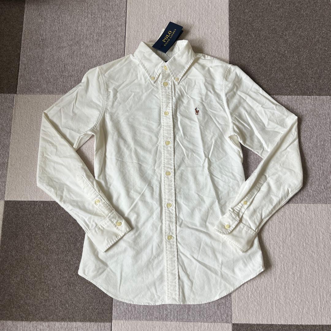 SALE‼️新品タグ付ポロラルフローレンオックスフォードシャツ白Sカスタムフィット