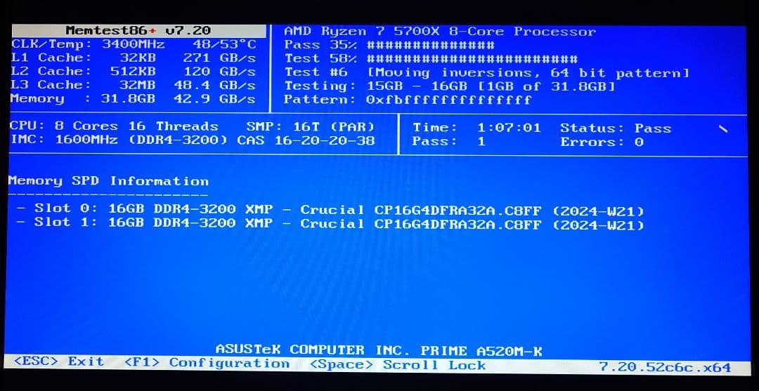 Crucial DDR4 Pro 3200 16GB×2 32GB 動作確認済