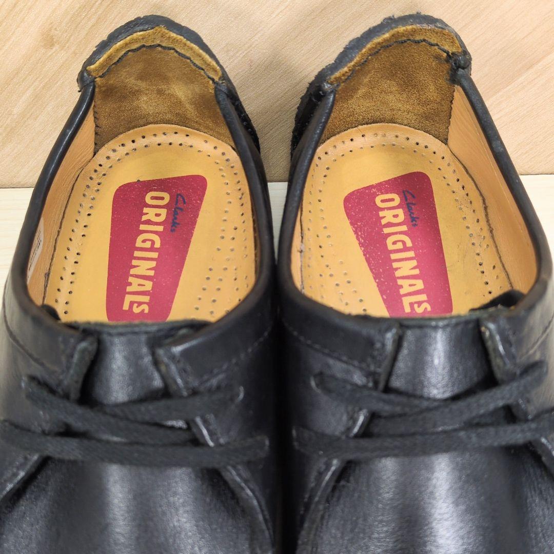 クラークス ナタリー 26.0cm レザー ワラビー ブラック S373