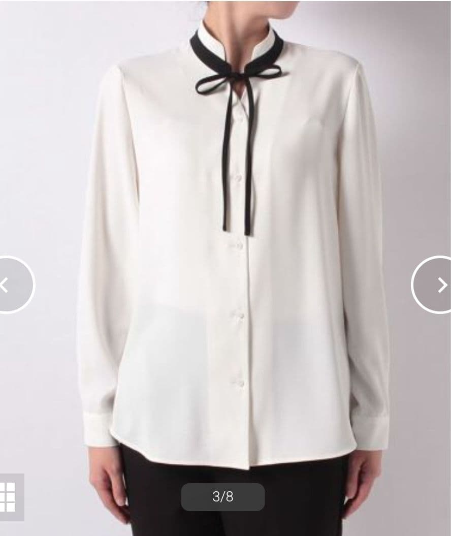 完売品！未使用級✨️アルアバイル ポリエステルツイルハイショクナロータイブラウス