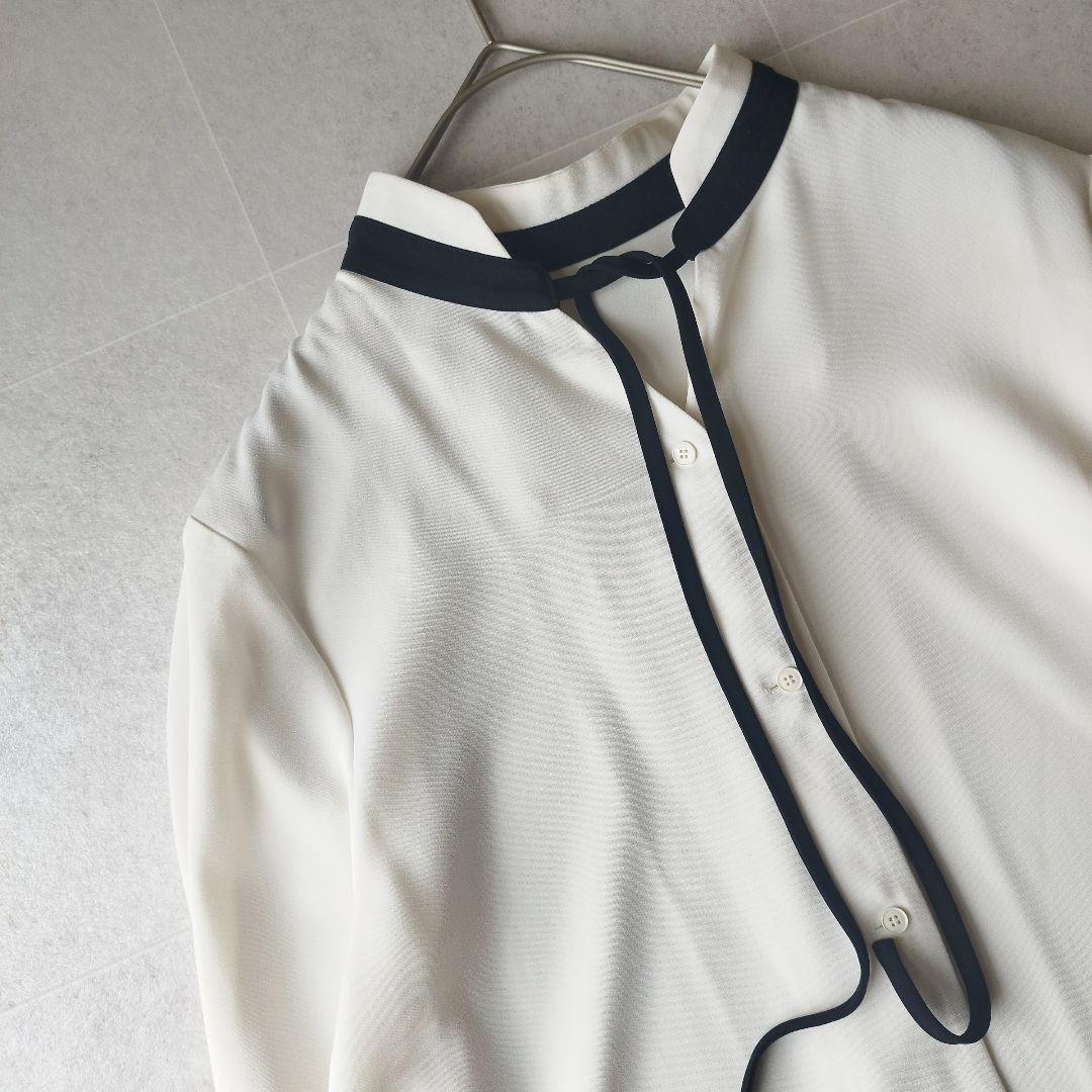 完売品！未使用級✨️アルアバイル ポリエステルツイルハイショクナロータイブラウス