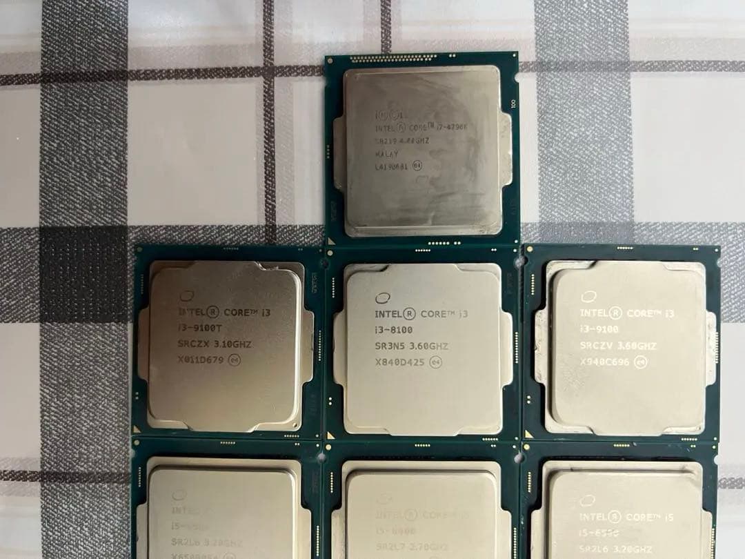 intel core i7、i5、i3 (12個セット) 作業製品から削除