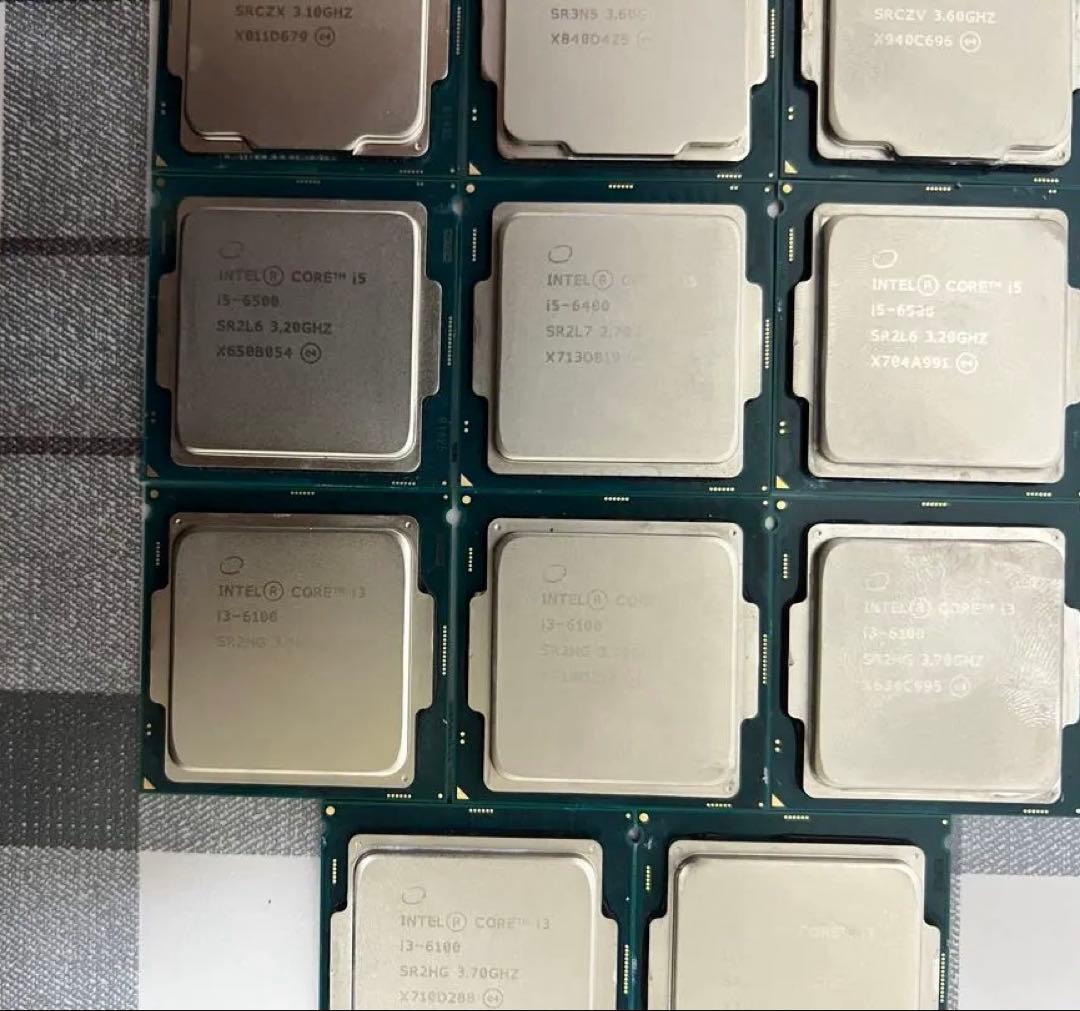 intel core i7、i5、i3 (12個セット) 作業製品から削除