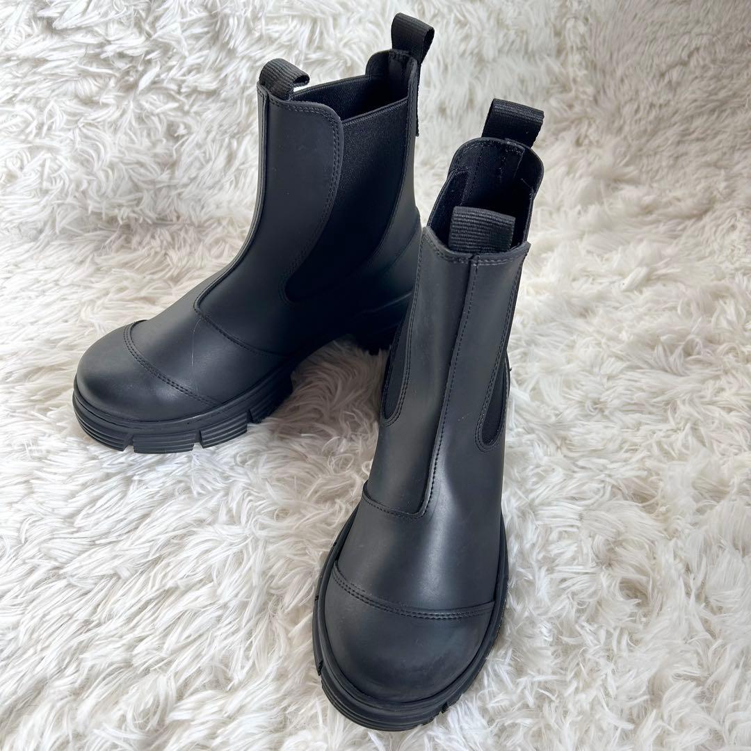新品未使用　GANNI リサイクルラバーサイドゴアブーツ　厚底　37 24cm