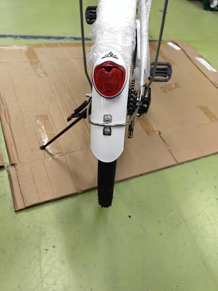 在庫処分 折りたたみ自転車 6段変速２６インチ ミニベロ ママチャリカゴ付【白