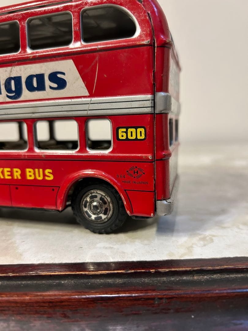 【ブリキ】ダブルデッカーバス Mobilgas Shell Levland