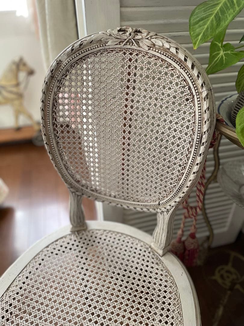 最終売切り価格❣️♡フランスアンティーク ラタン チェア♡フランスアンティーク家具