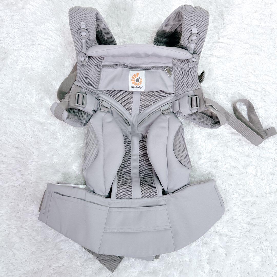 【美品】エルゴベビー 抱っこ紐 オムニ360 クールエア　グレー 箱 説明書付