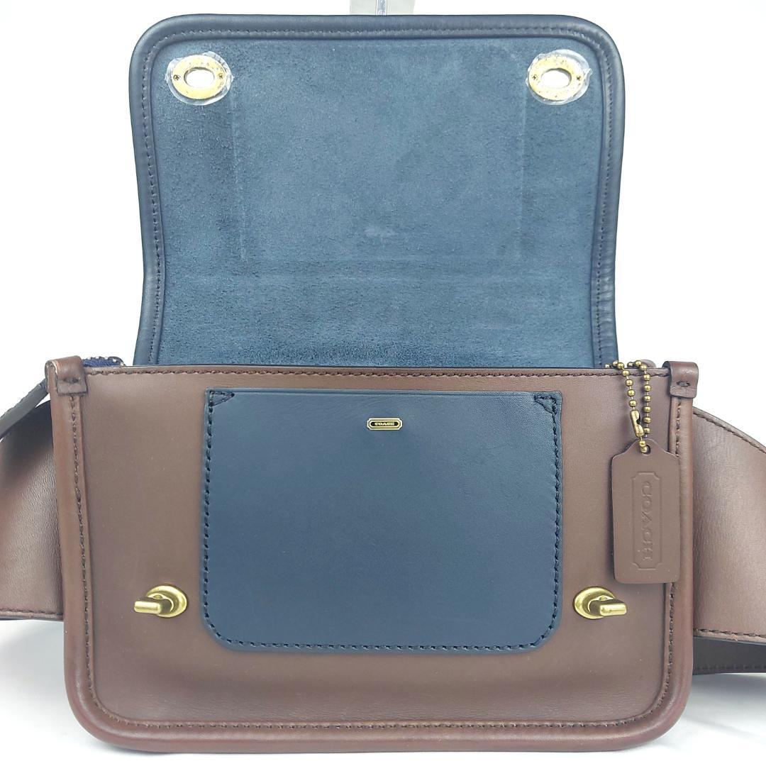 【レア】 COACH コーチ ボディバッグ クロスボディ ウエストバッグ レザー
